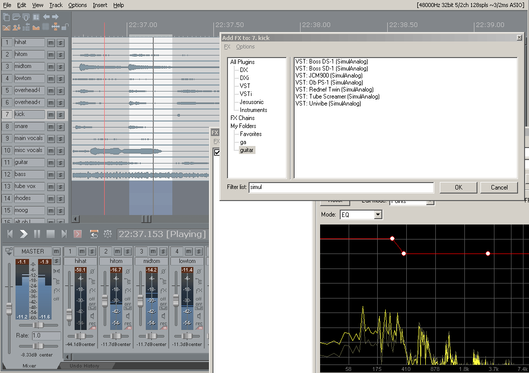 reaper hot key mix edit window